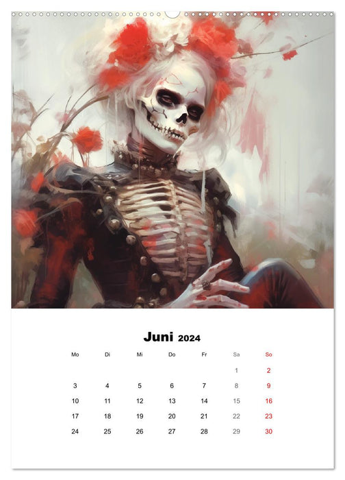 Gothic-Flower-Punk. Düster-romantische Kunst (CALVENDO Premium Wandkalender 2024)