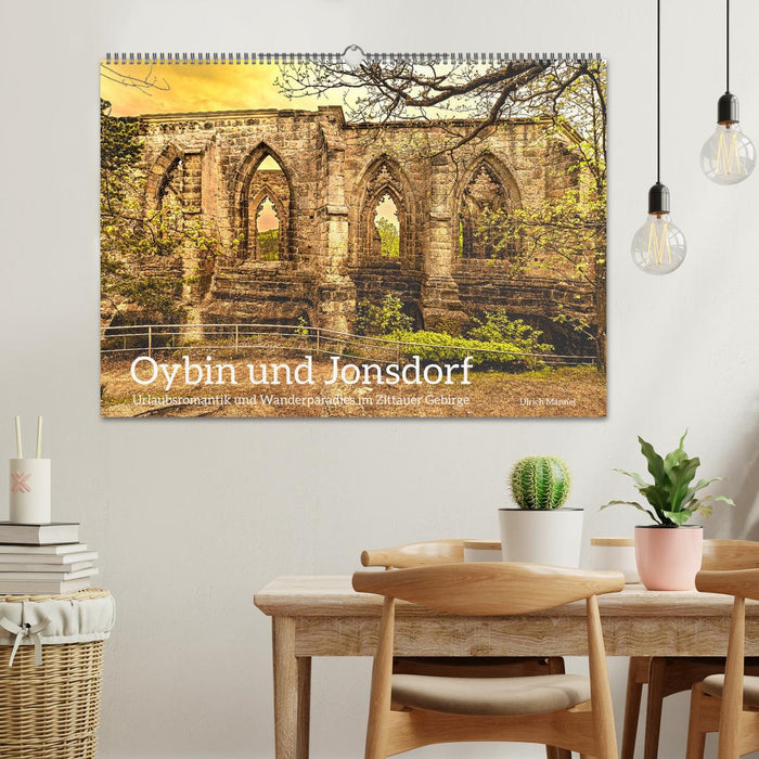 Oybin und Jonsdorf-Urlaubsromantik und Wanderparadies im Zittauer Gebirge (CALVENDO Wandkalender 2024)