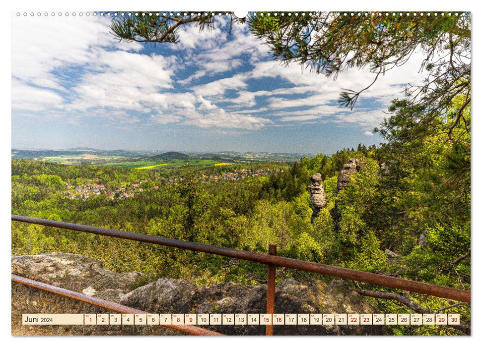 Oybin and Jonsdorf holiday romance and hiking paradise in the Zittau Mountains (CALVENDO wall calendar 2024) 