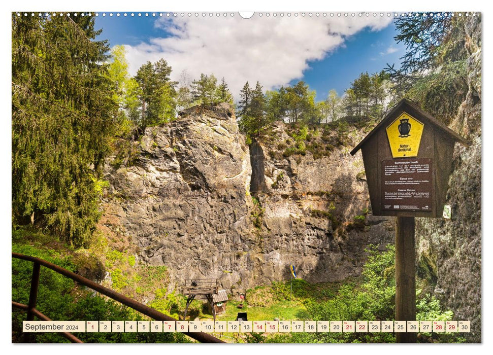 Oybin und Jonsdorf-Urlaubsromantik und Wanderparadies im Zittauer Gebirge (CALVENDO Wandkalender 2024)