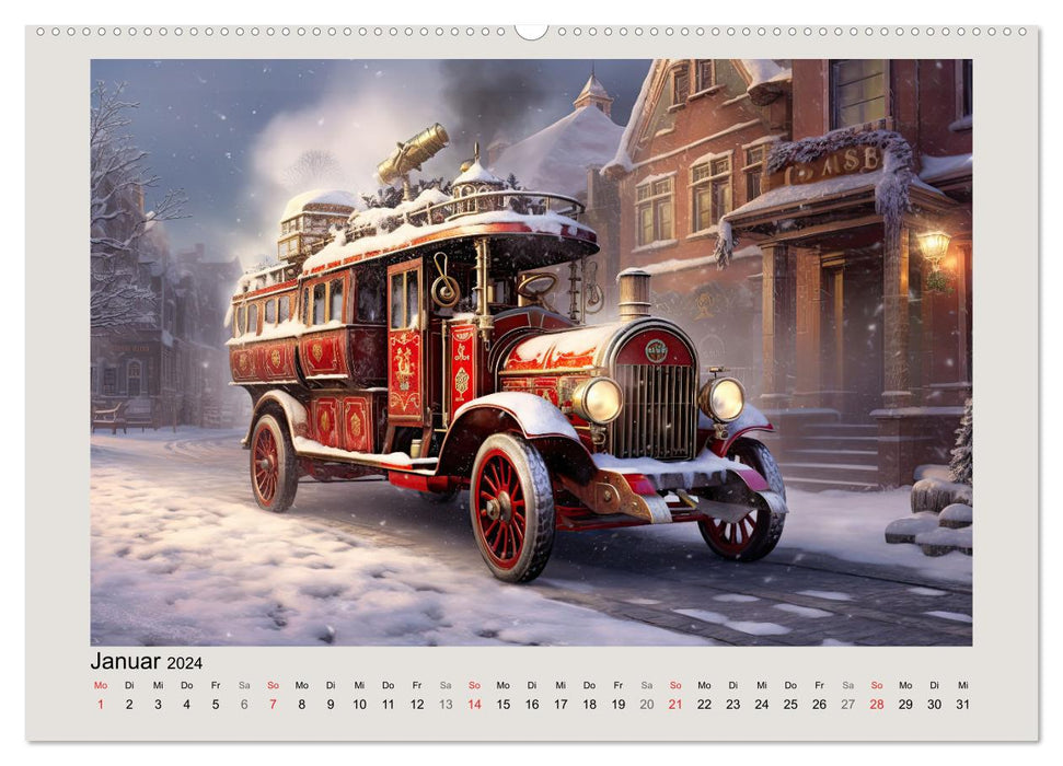 Steampunk Feuerwehr (CALVENDO Premium Wandkalender 2024)