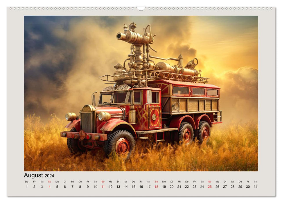 Steampunk Fire Department (CALVENDO Premium Wall Calendar 2024) 