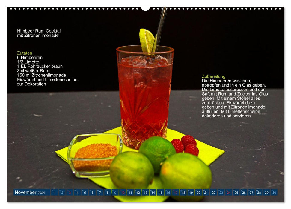 Fascination with rum cocktails (CALVENDO wall calendar 2024) 