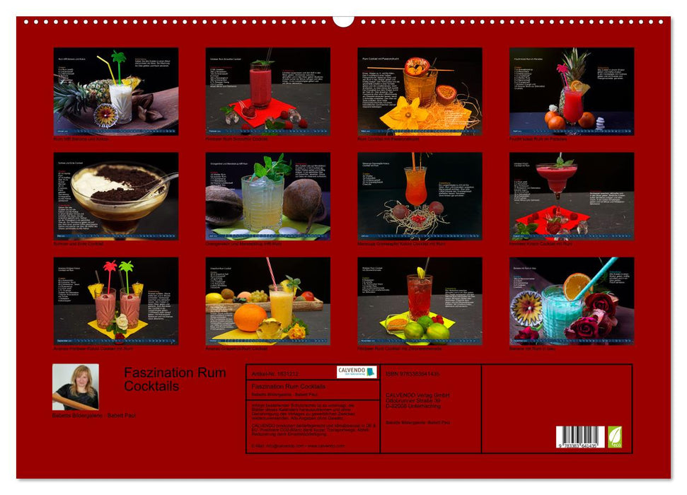 Fascination with rum cocktails (CALVENDO wall calendar 2024) 