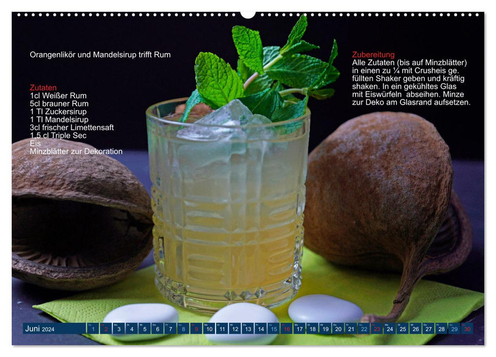 Faszination Rum Cocktails (CALVENDO Wandkalender 2024)