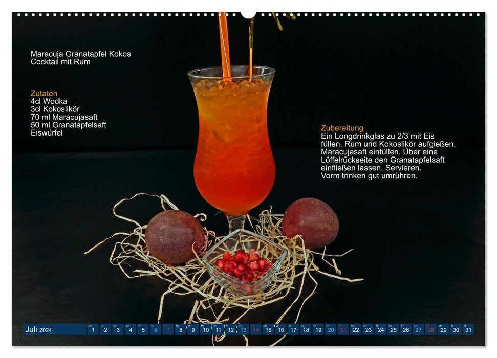 Fascination with rum cocktails (CALVENDO wall calendar 2024) 