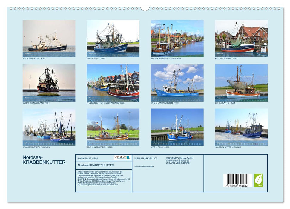 Nordsee-Krabbenkutter (CALVENDO Premium Wandkalender 2024)