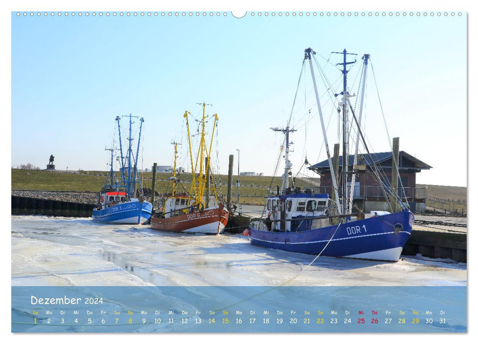 Nordsee-Krabbenkutter (CALVENDO Wandkalender 2024)