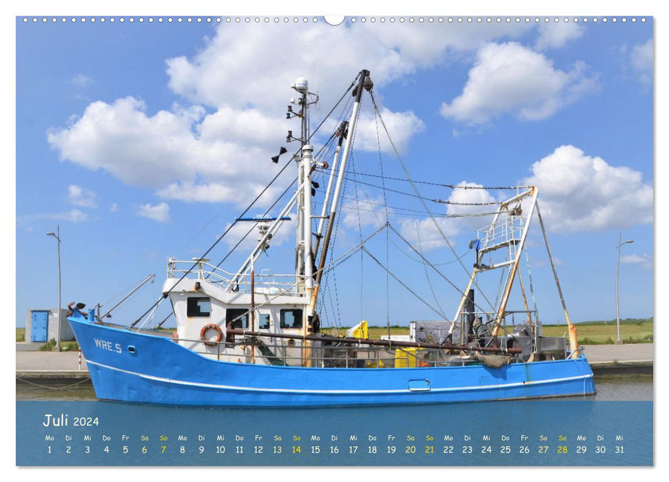 Nordsee-Krabbenkutter (CALVENDO Wandkalender 2024)