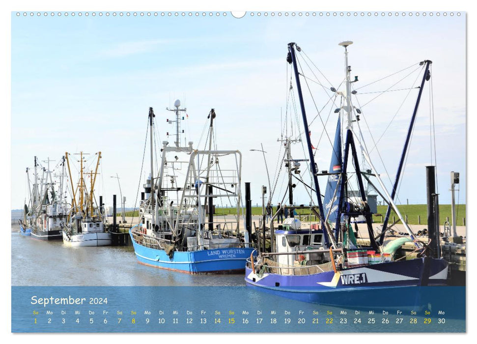 Nordsee-Krabbenkutter (CALVENDO Wandkalender 2024)