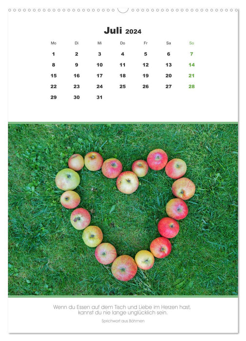 Attractive heart motifs 2024 (CALVENDO wall calendar 2024) 