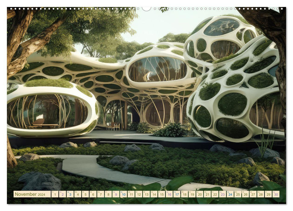 Eccentric biomorphic architecture (CALVENDO wall calendar 2024) 