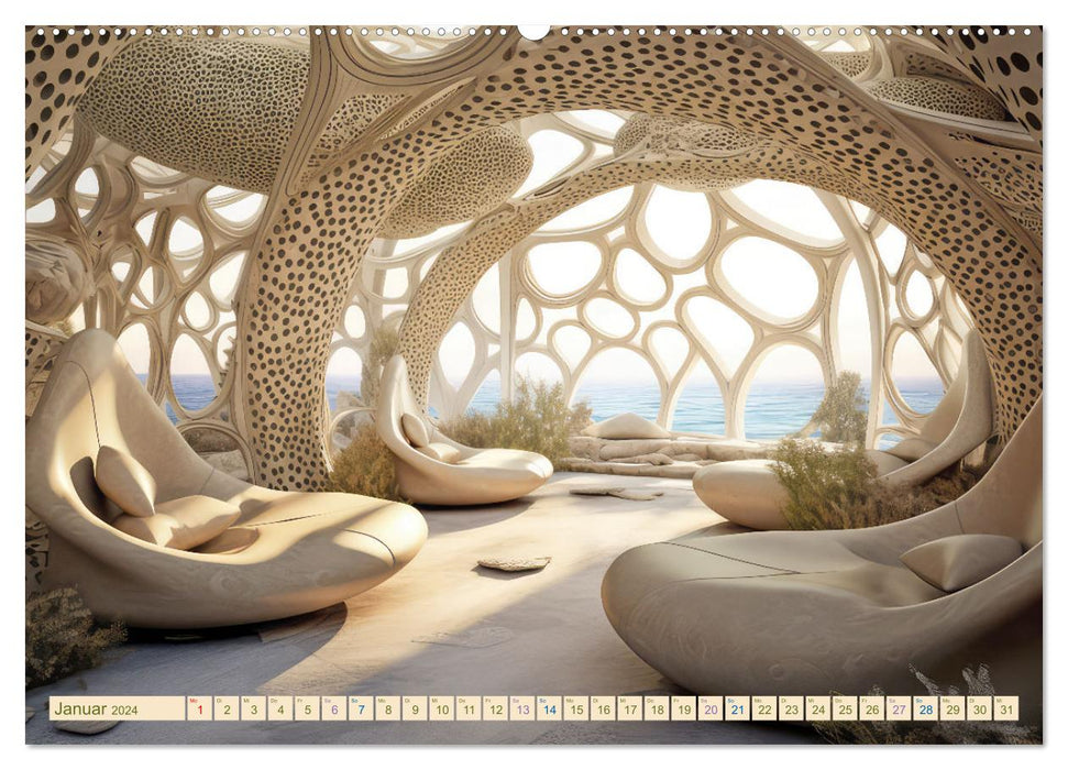 Exzentrische biomorphe Architektur (CALVENDO Wandkalender 2024)