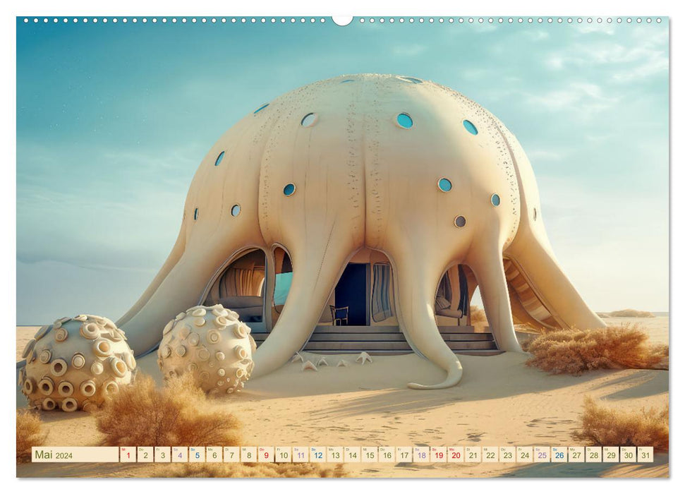 Exzentrische biomorphe Architektur (CALVENDO Premium Wandkalender 2024)