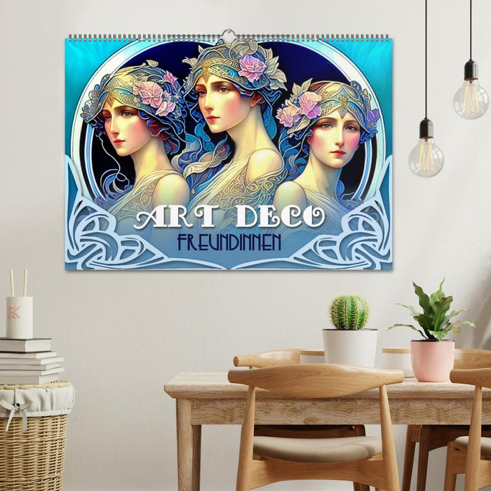 Art Deco Freundinnen (CALVENDO Wandkalender 2024)