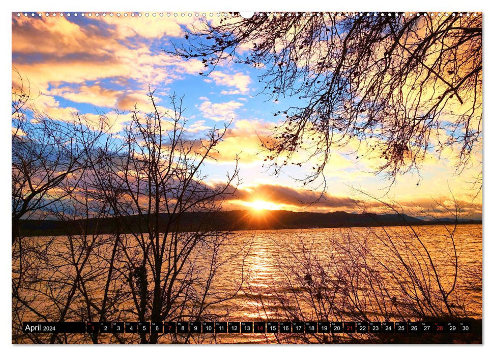 Winter on Lake Constance – Magical rays of hope (CALVENDO Premium Wall Calendar 2024) 