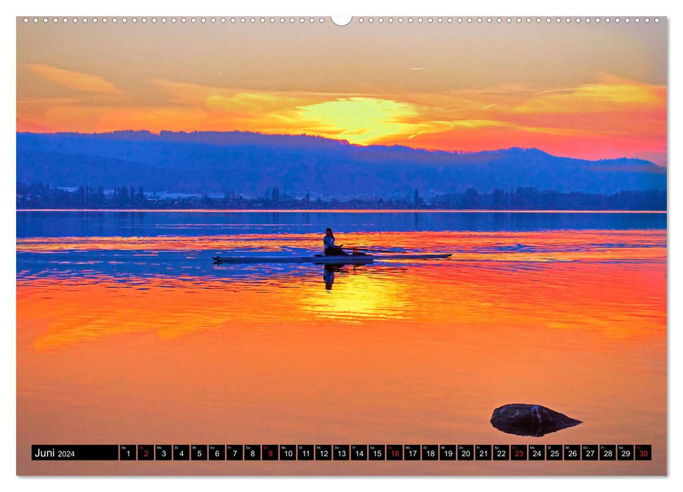 Winter on Lake Constance – Magical rays of hope (CALVENDO Premium Wall Calendar 2024) 