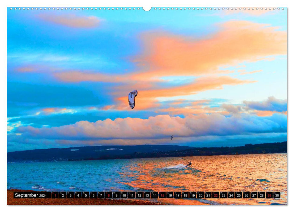 Winter on Lake Constance – Magical rays of hope (CALVENDO Premium Wall Calendar 2024) 