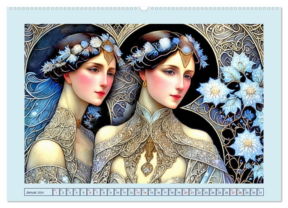 Art Deco Freundinnen (CALVENDO Premium Wandkalender 2024)