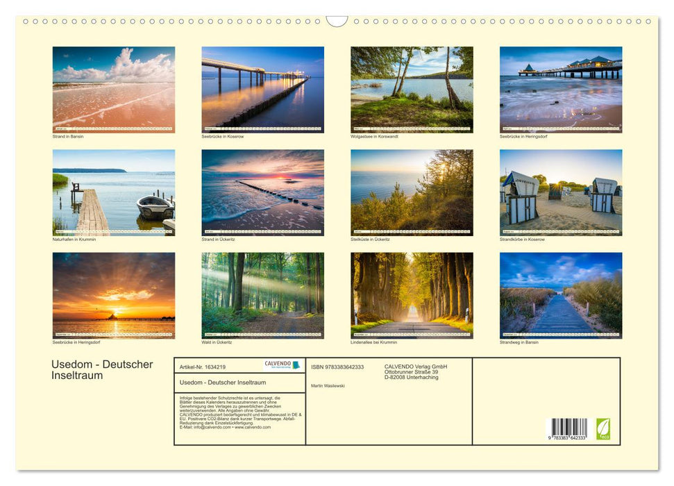 Usedom - German Island Dream (CALVENDO Wall Calendar 2024) 