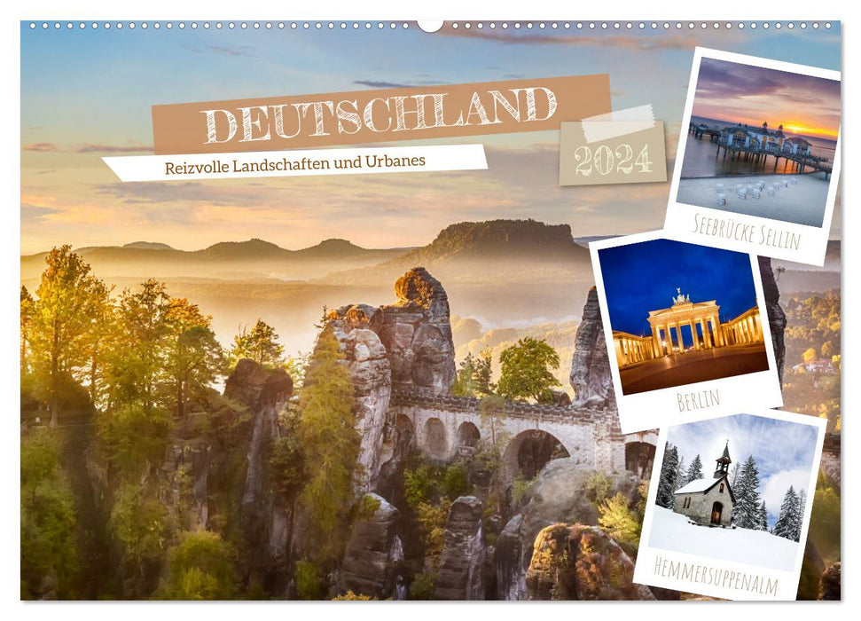 GERMANY Charming landscapes and urban landscapes (CALVENDO wall calendar 2024) 