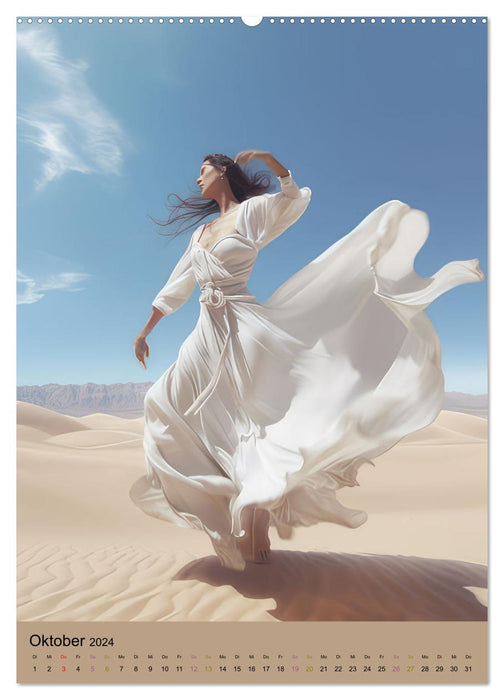Tänzerinnen in der Wüste (CALVENDO Wandkalender 2024)
