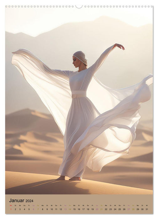 Tänzerinnen in der Wüste (CALVENDO Wandkalender 2024)