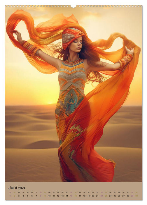 Dancers in the Desert (CALVENDO Premium Wall Calendar 2024) 