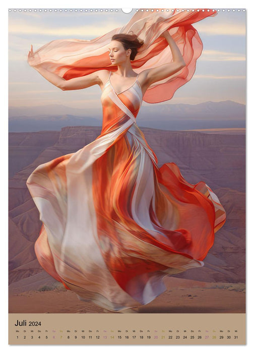 Tänzerinnen in der Wüste (CALVENDO Premium Wandkalender 2024)