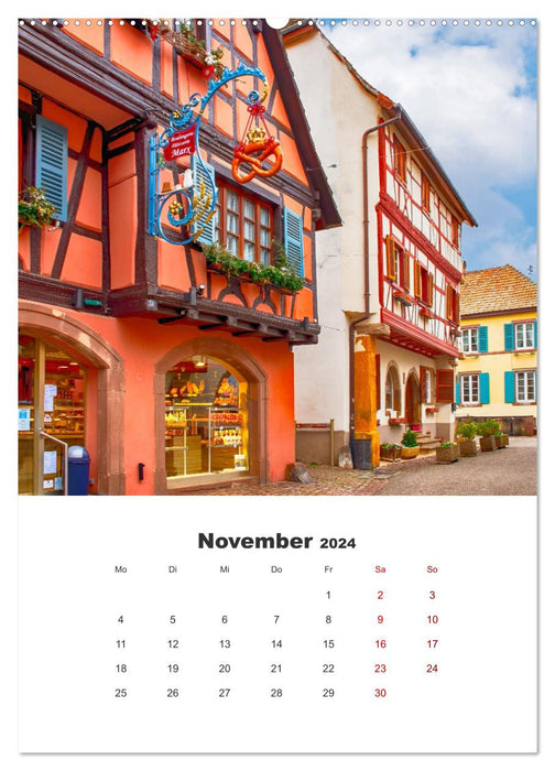 Eguisheim - postcard idyll (CALVENDO Premium Wall Calendar 2024) 