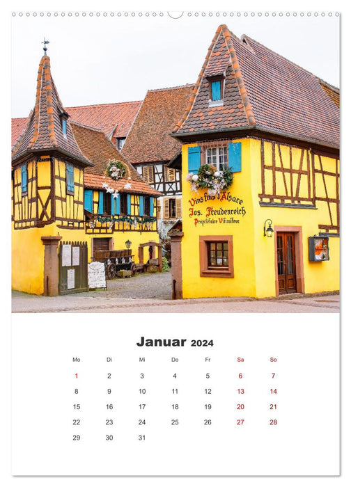 Eguisheim - Postkartenidylle (CALVENDO Premium Wandkalender 2024)