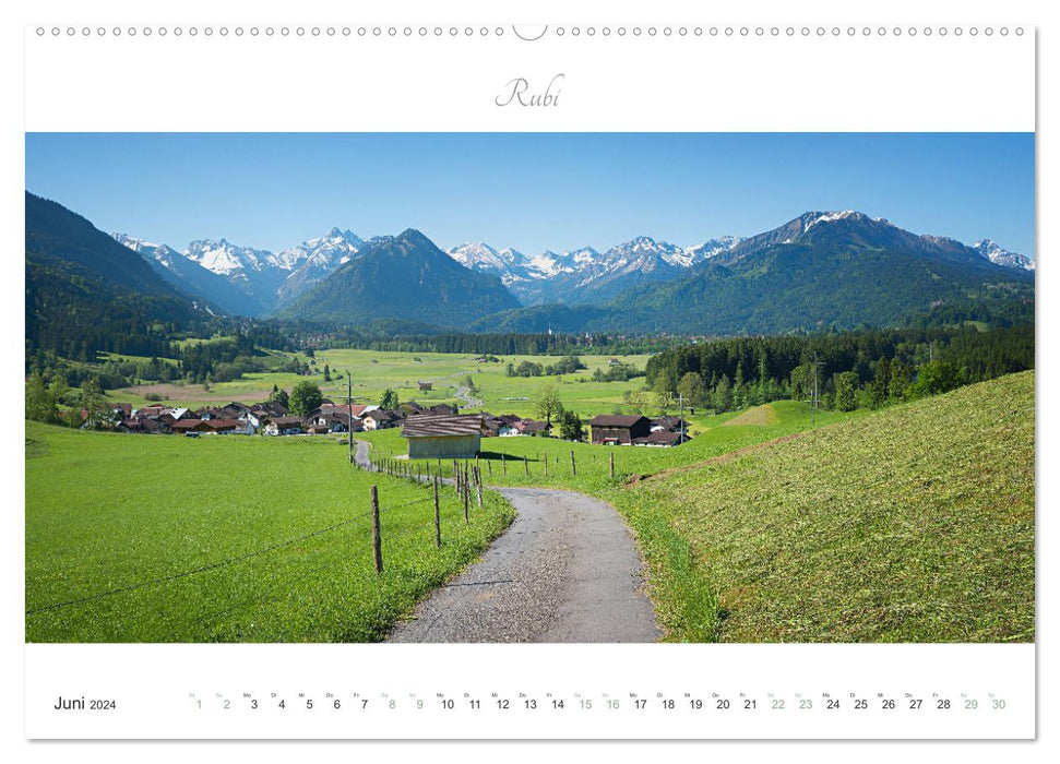 Wanderlust Oberstdorf 2024 (CALVENDO Premium Wall Calendar 2024) 