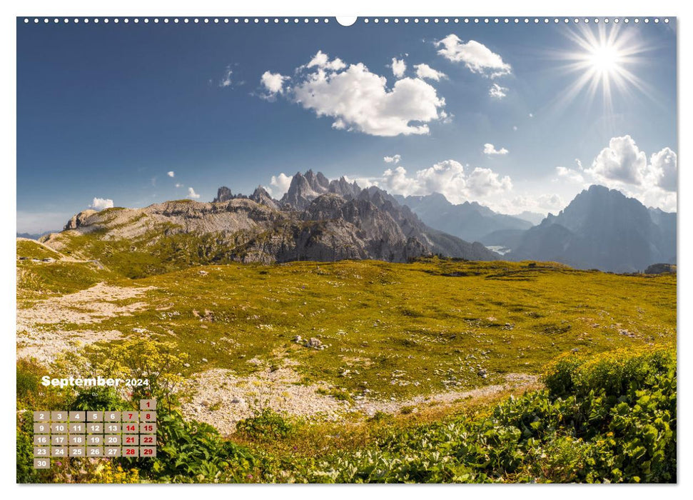 Dolomiten Impression, Hochpustertal, Seiser Alm, Gröden, Val di Fassa (CALVENDO Premium Wandkalender 2024)