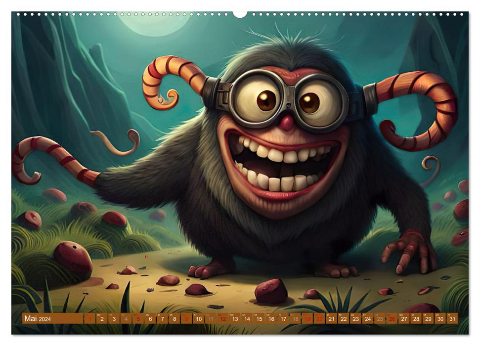 Don't be afraid of monsters (CALVENDO Premium Wall Calendar 2024) 