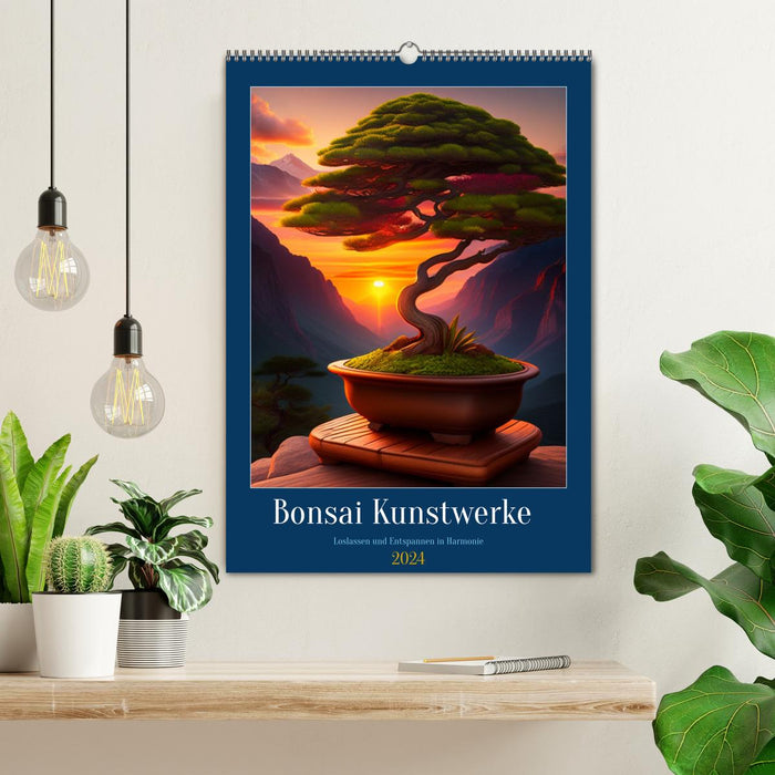 Bonsai artworks (CALVENDO wall calendar 2024) 
