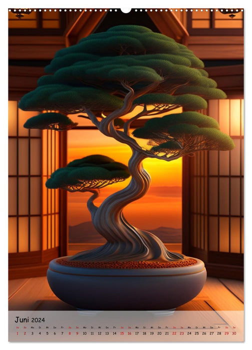 Bonsai Kunstwerke (CALVENDO Wandkalender 2024)