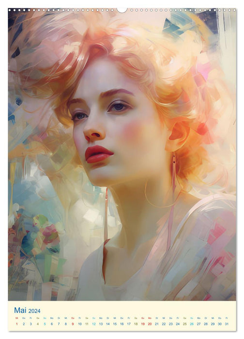 Feminine Romantik – Impressionistische Bilder (CALVENDO Premium Wandkalender 2024)