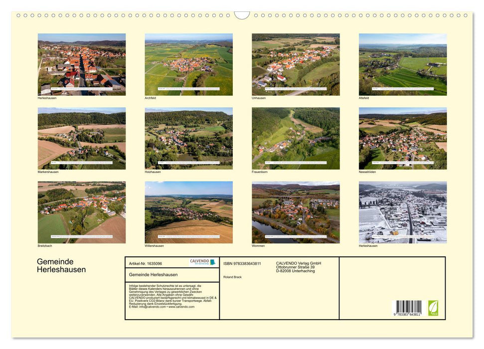 Municipality of Herleshausen (CALVENDO wall calendar 2024) 