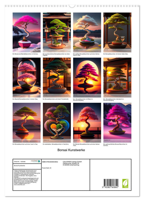 Bonsai Kunstwerke (CALVENDO Premium Wandkalender 2024)