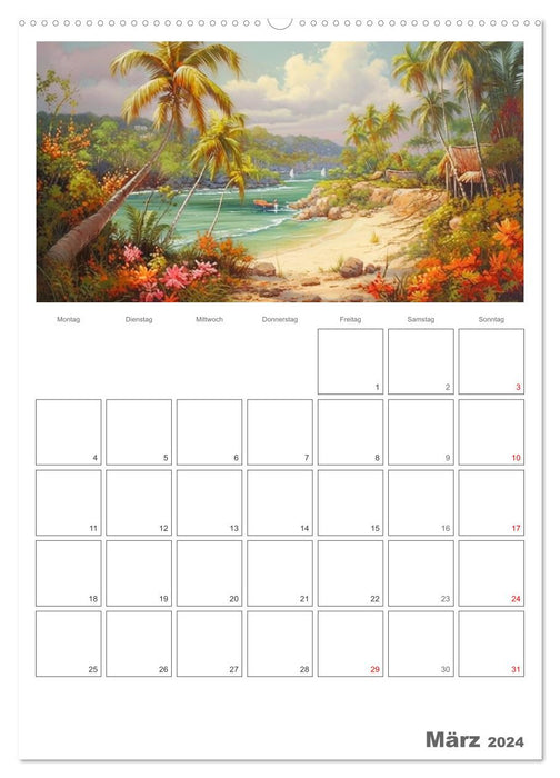 Die Karibik. Der Zauber tropischer Juwele (CALVENDO Wandkalender 2024)
