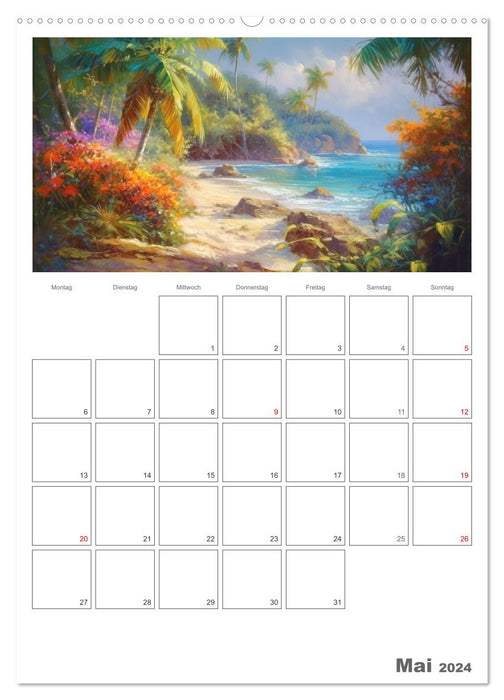 The Caribbean. The magic of tropical jewels (CALVENDO wall calendar 2024) 
