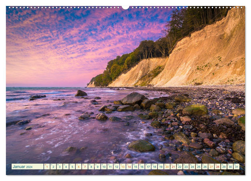 Rügen Island - Picturesque Chalk Coast (CALVENDO Wall Calendar 2024) 