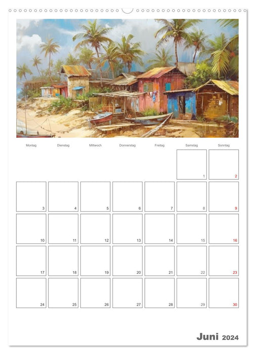 The Caribbean. The magic of tropical jewels (CALVENDO Premium Wall Calendar 2024) 