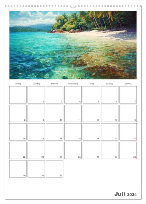 Die Karibik. Der Zauber tropischer Juwele (CALVENDO Premium Wandkalender 2024)