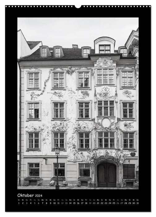Liebenswertes München 2024 - Stilisierte Fotografien in schwarzweiß (CALVENDO Premium Wandkalender 2024)