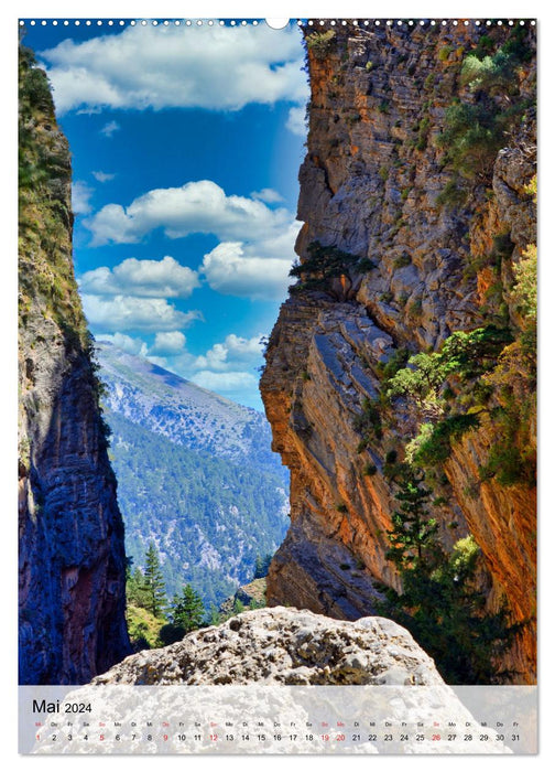 Nature experience Samaria Gorge on Crete (CALVENDO Premium Wall Calendar 2024) 