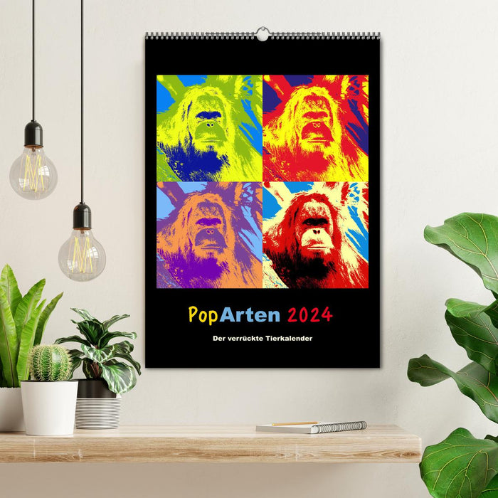 PopArten 2024 – The crazy animal calendar (CALVENDO wall calendar 2024) 