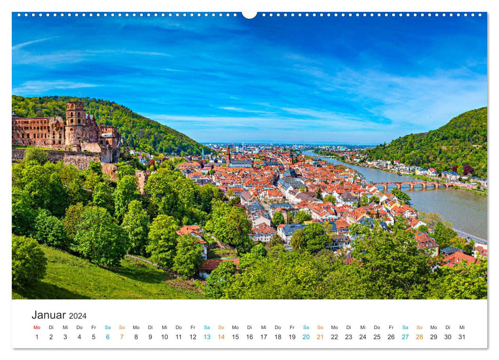 Heidelberg - Stadt der Romantik (CALVENDO Premium Wandkalender 2024)