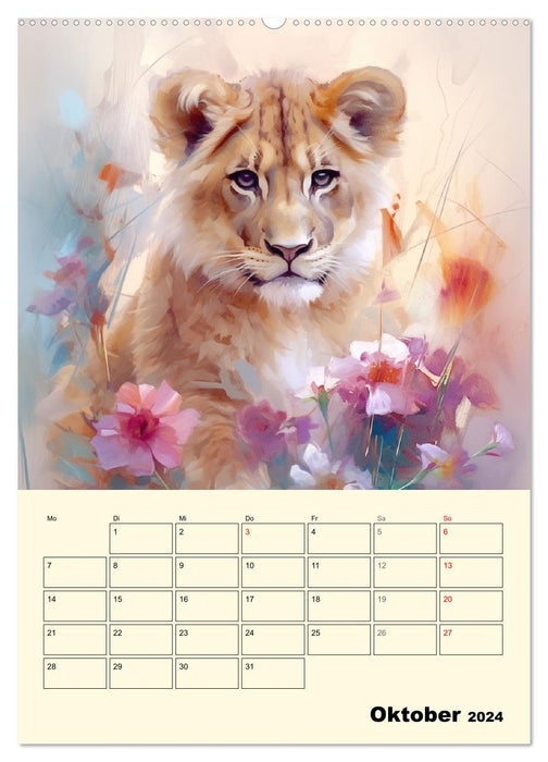 Big cats. Magical watercolors (CALVENDO wall calendar 2024) 