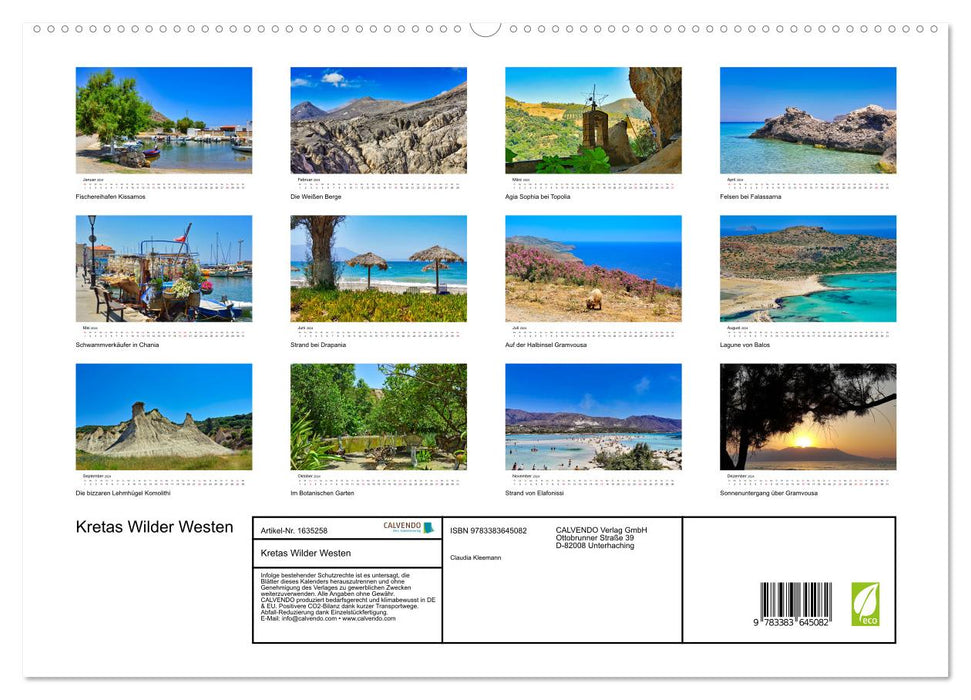 Le Far West de Crète (Calvendo Premium Wall Calendar 2024) 